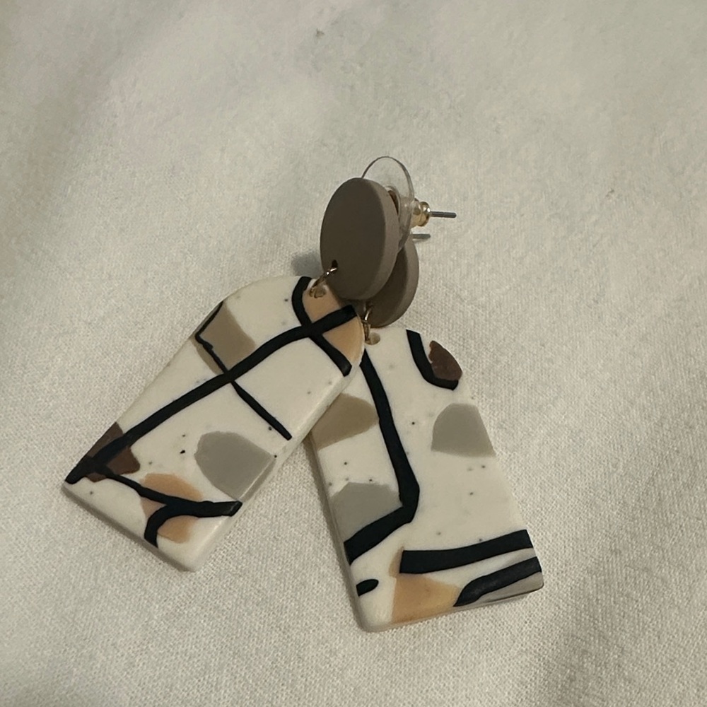 Abstract Geometric Dangle Earrings